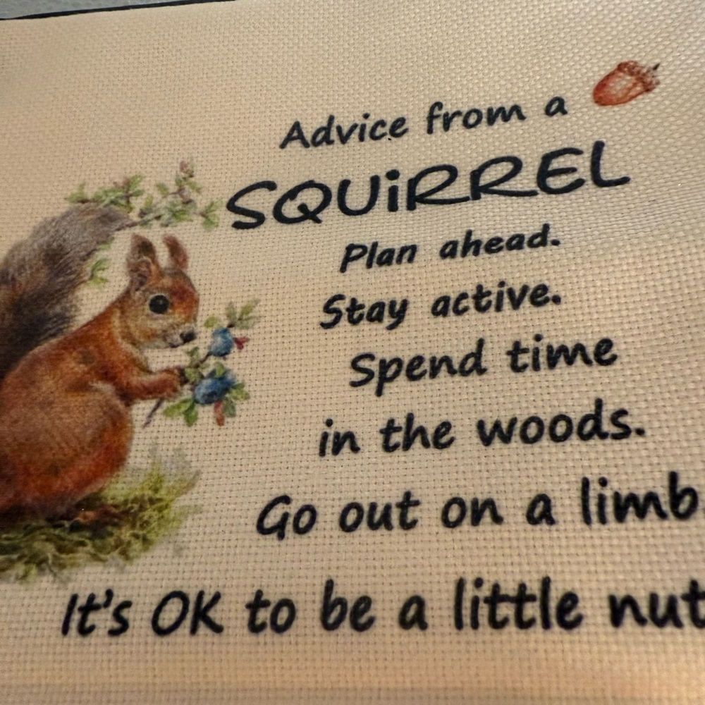 Squirrel Advice Canvas Bag